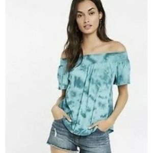 EXPRESS Off the Shoulder Tye Die Top